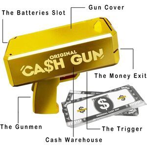 FUN Party Money G U N -Original Cash Co-Wedding FUN & ALSO Comes with Fake Bills